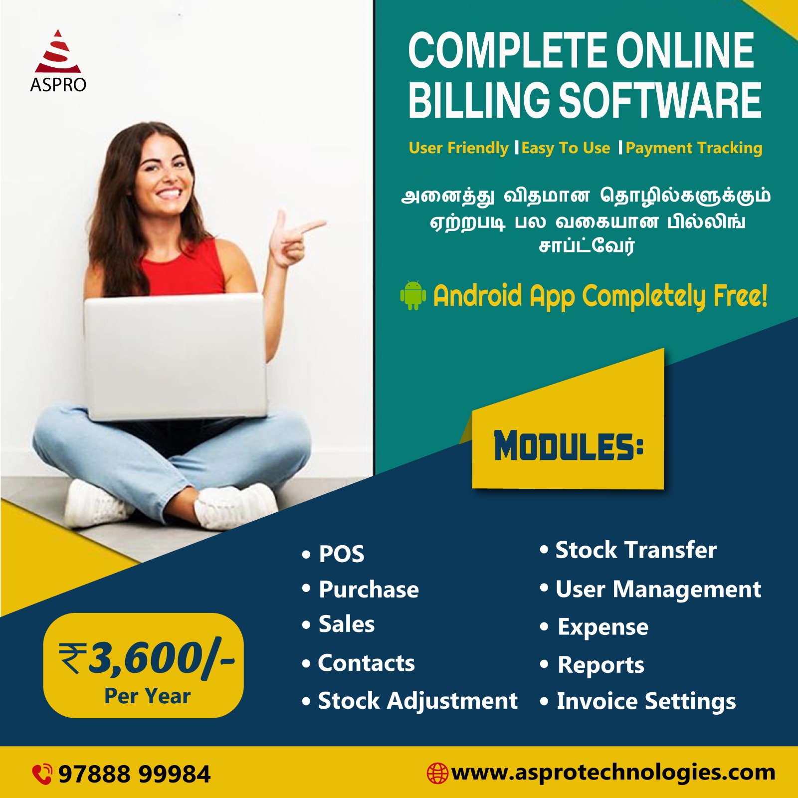 Billing in Nagercoil , Billing in Kanyakumari , Billing in TamilNadu , Asprotechnologies , Asprotechnologies.com